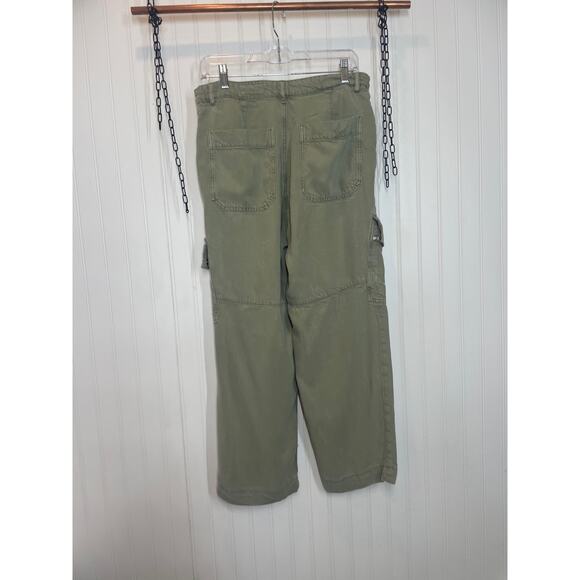 AG Adriano Goldschmied Womens Cargo Pants Khaki Straight Leg Cropped Size 30 - Picture 4 of 10